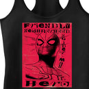 Junior's Marvel Spider-Man: No Way Home Friendly Neighborhood Hero Red Racerback Tank Top