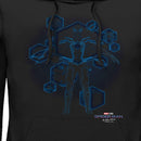 Men's Marvel Spider-Man: No Way Home Black Suit Blueprint Pull Over Hoodie