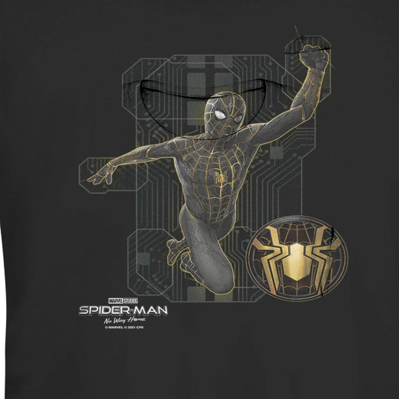 Junior's Marvel Spider-Man: No Way Home Black Suit Tech T-Shirt