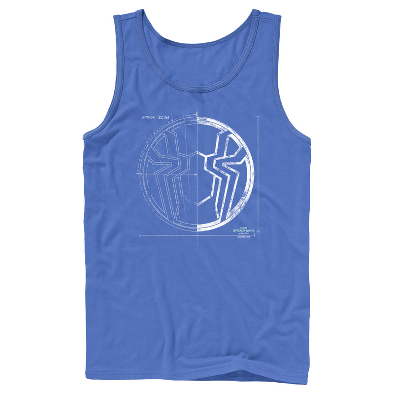 Men's Marvel Spider-Man: No Way Home Spider Icon Blueprint Tank Top