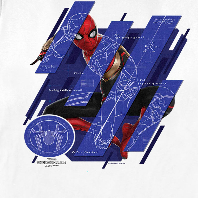 Women's Marvel Spider-Man: No Way Home Suit Blueprint Panels T-Shirt