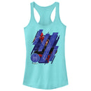 Junior's Marvel Spider-Man: No Way Home Suit Blueprint Panels Racerback Tank Top