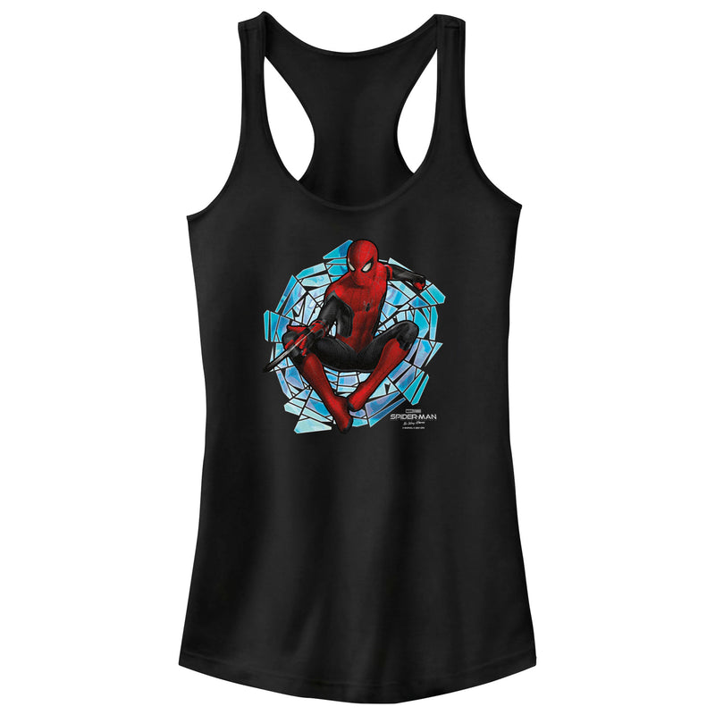 Junior's Marvel Spider-Man: No Way Home Spinning Webs Racerback Tank Top