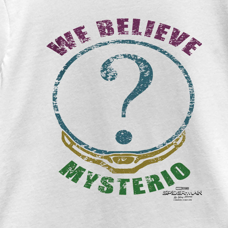 Girl's Marvel Spider-Man: No Way Home We Believe Mysterio Distressed T-Shirt