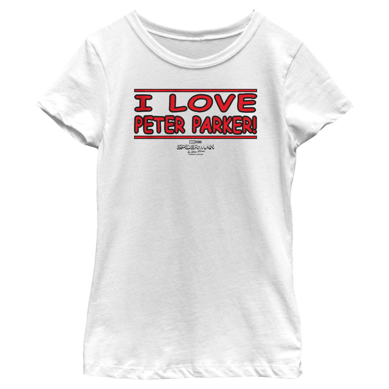 Girl's Marvel Spider-Man: No Way Home I Love Peter Parker T-Shirt