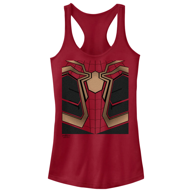 Junior's Marvel Spider-Man: No Way Home Iron Suit Racerback Tank Top