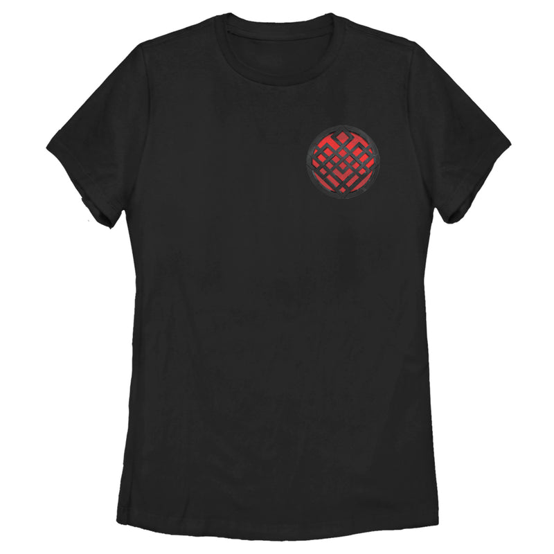 Women's Shang-Chi and the Legend of the Ten Rings Red Pocket Symbol T-Shirt