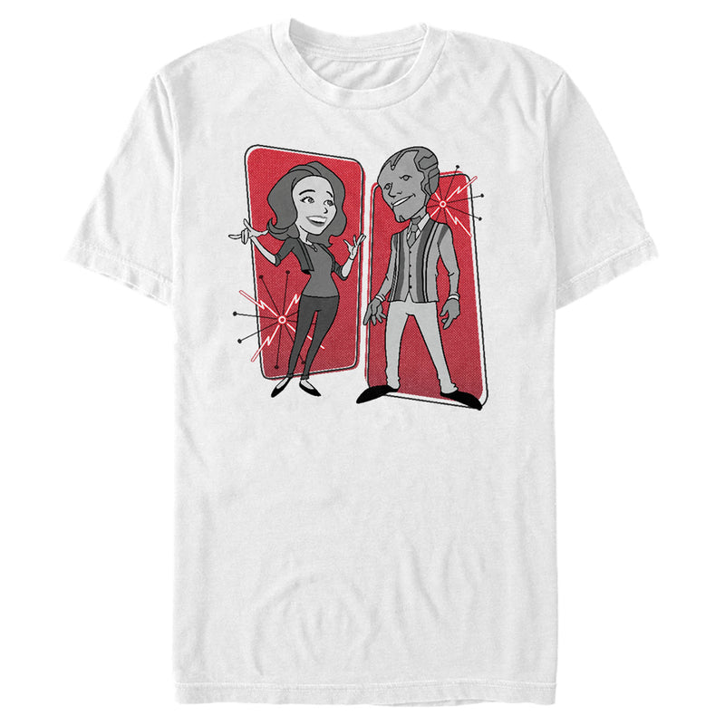 Men's Marvel WandaVision Animated Retro Couple T-Shirt
