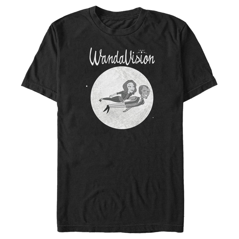 Men's Marvel WandaVision '60s Animated Flying Wanda and Vision T-Shirt