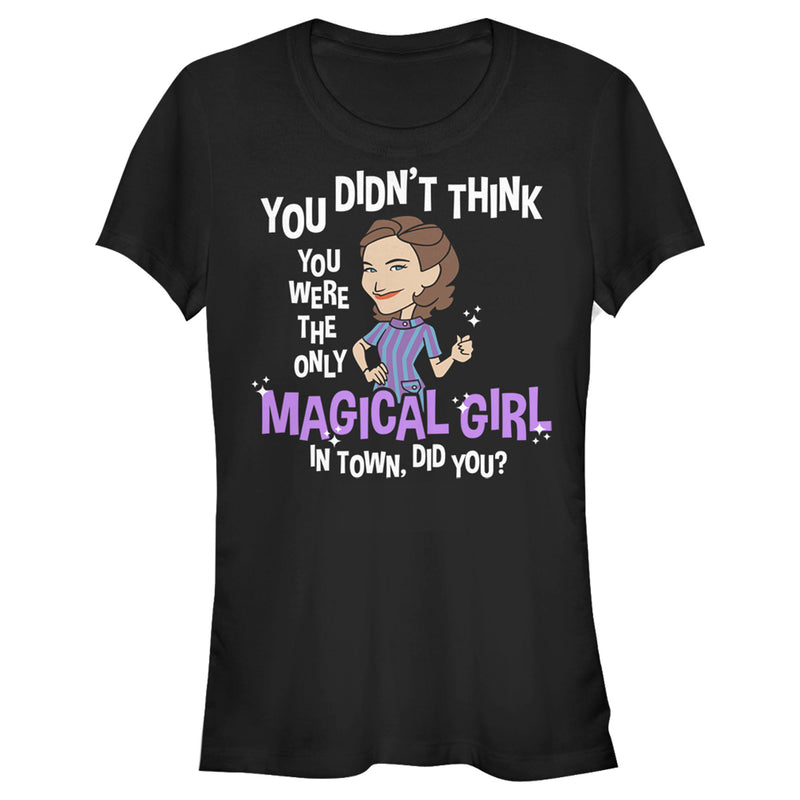 Junior's Marvel WandaVision Animated Agatha Magical Girl T-Shirt