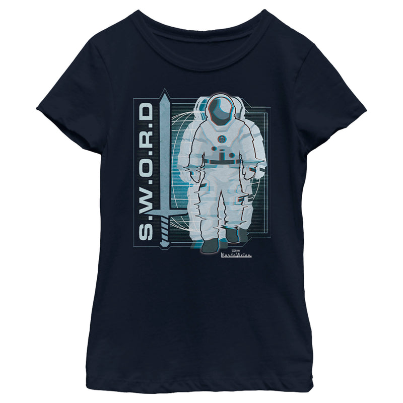 Girl's Marvel WandaVision S.W.O.R.D T-Shirt