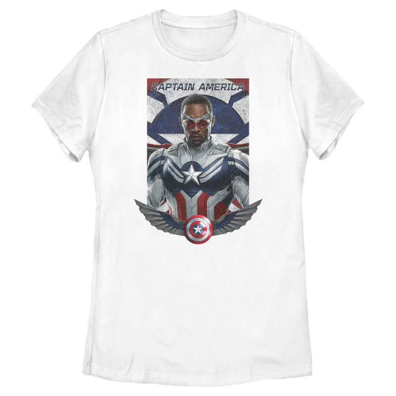 Women's Marvel The Falcon and the Winter Soldier Captain America Shield Wings T-Shirt