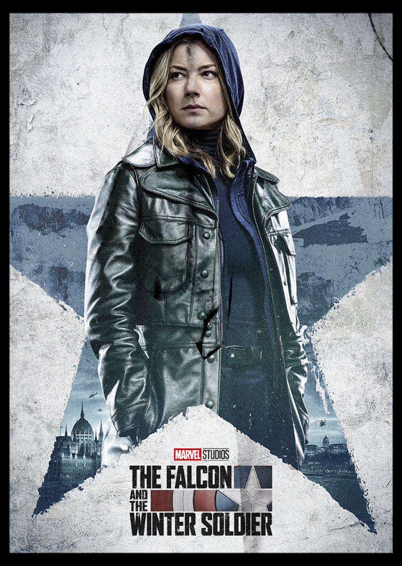 Junior's Marvel The Falcon and the Winter Soldier Sharon Carter Poster T-Shirt