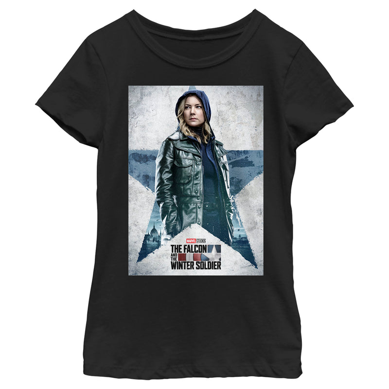 Girl's Marvel The Falcon and the Winter Soldier Sharon Carter Poster T-Shirt