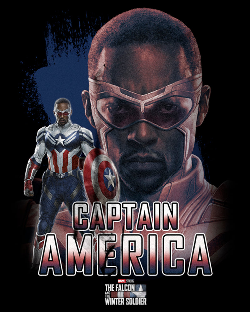 Junior's Marvel The Falcon and the Winter Soldier Captain America Stance T-Shirt