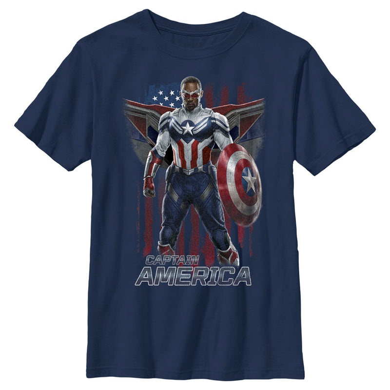 Boy's Marvel The Falcon and the Winter Soldier Captain America Ready T-Shirt