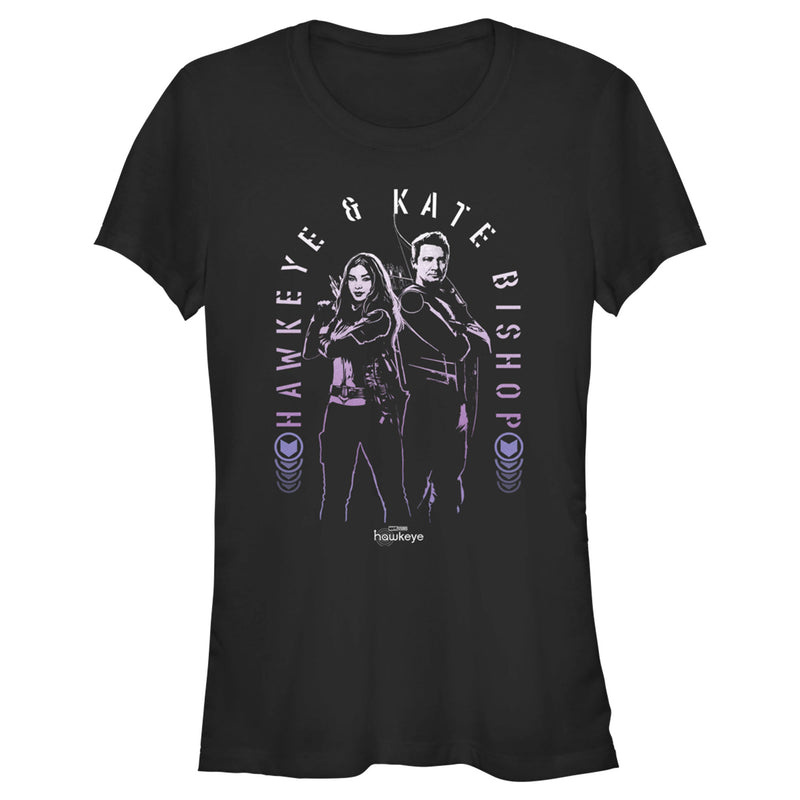 Junior's Marvel Hawkeye Kate Bishop and Hawkeye T-Shirt