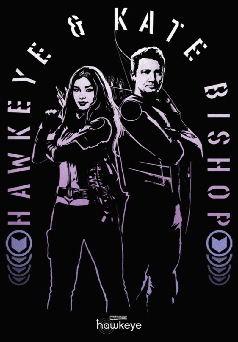 Junior's Marvel Hawkeye Kate Bishop and Hawkeye Racerback Tank Top