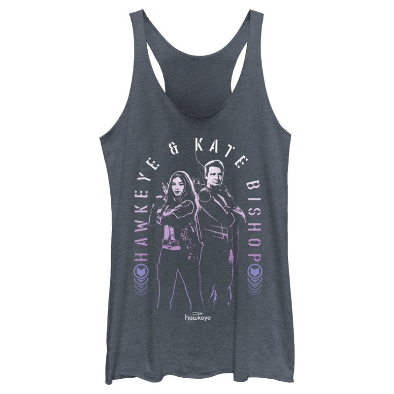 Women's Marvel Hawkeye Kate Bishop and Hawkeye Racerback Tank Top