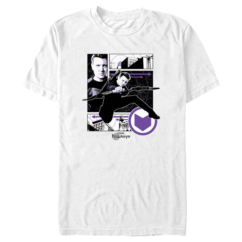 Men's Marvel Hawkeye Graphic Panel Icon T-Shirt