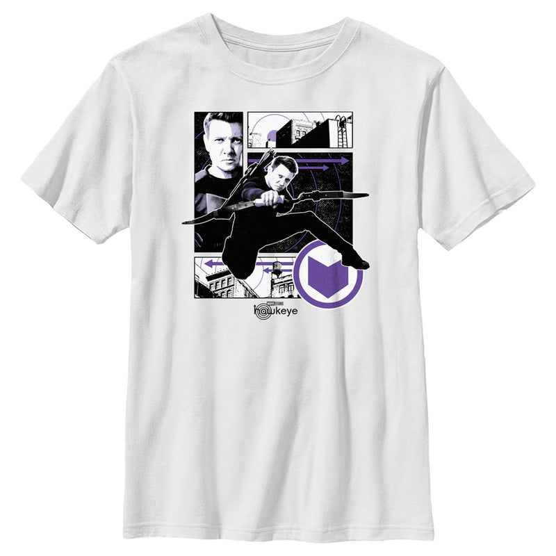 Boy's Marvel Hawkeye Graphic Panel Icon T-Shirt