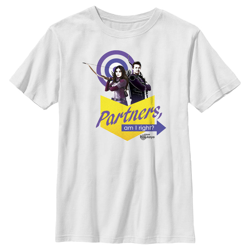 Boy's Marvel Hawkeye Partners, Am I Right? T-Shirt