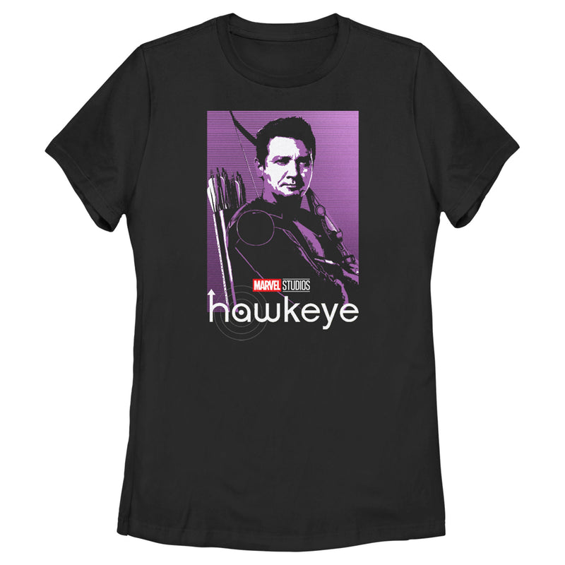 Women's Marvel Hawkeye Purple Portrait T-Shirt