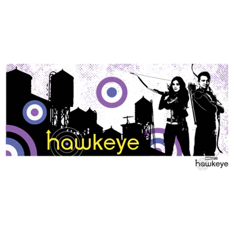 Junior's Marvel Hawkeye Cityscape T-Shirt