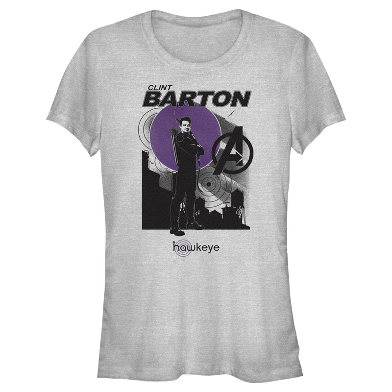 Junior's Marvel Hawkeye Clint Barton Portrait T-Shirt