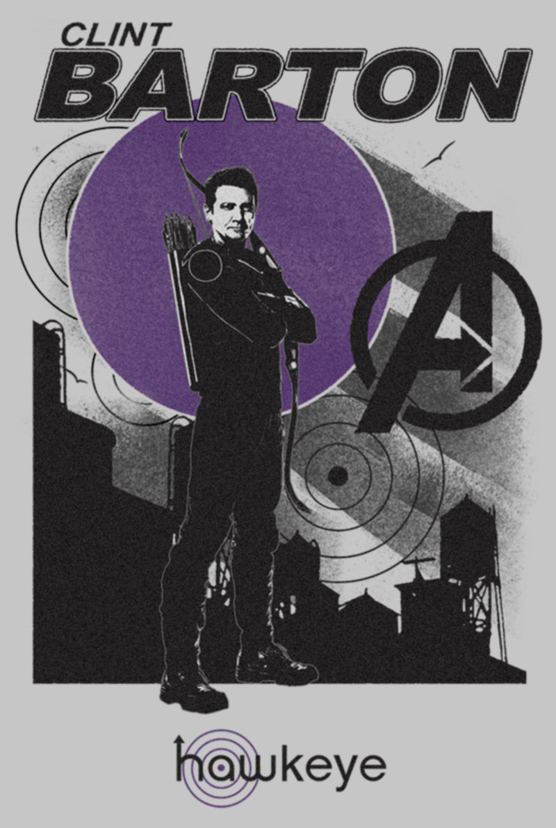 Junior's Marvel Hawkeye Clint Barton Portrait T-Shirt