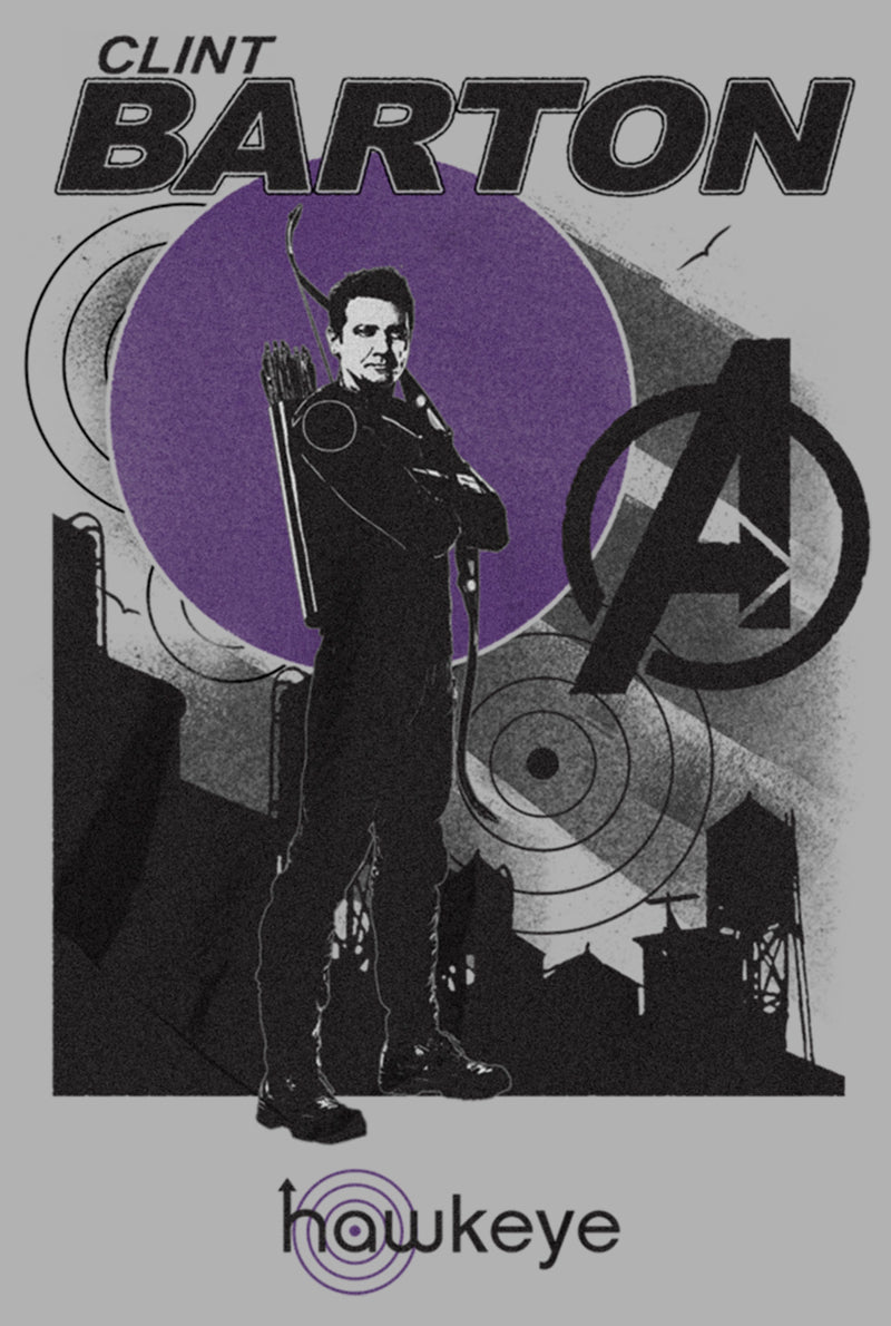 Boy's Marvel Hawkeye Clint Barton Portrait T-Shirt