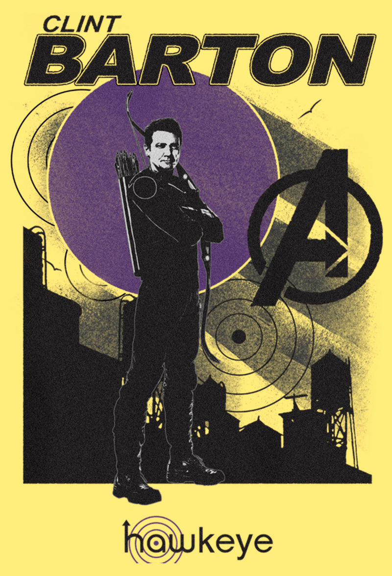 Junior's Marvel Hawkeye Clint Barton Portrait Racerback Tank Top