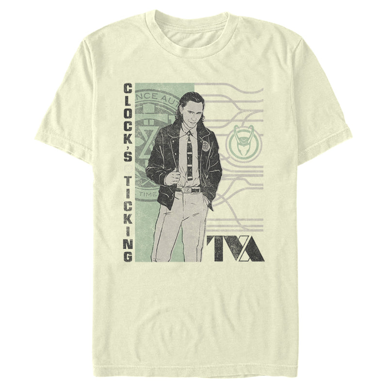 Men's Marvel Loki Clock's Ticking Retro T-Shirt