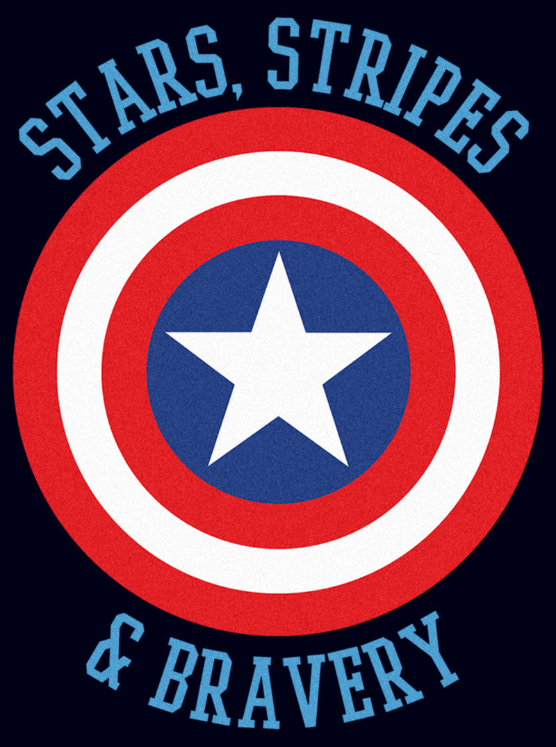 Women's Marvel Avengers Captain America Stars Stripes & Bravery T-Shirt