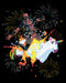 Men's Marvel Fourth of July Deadpool Unicorn Fireworks T-Shirt