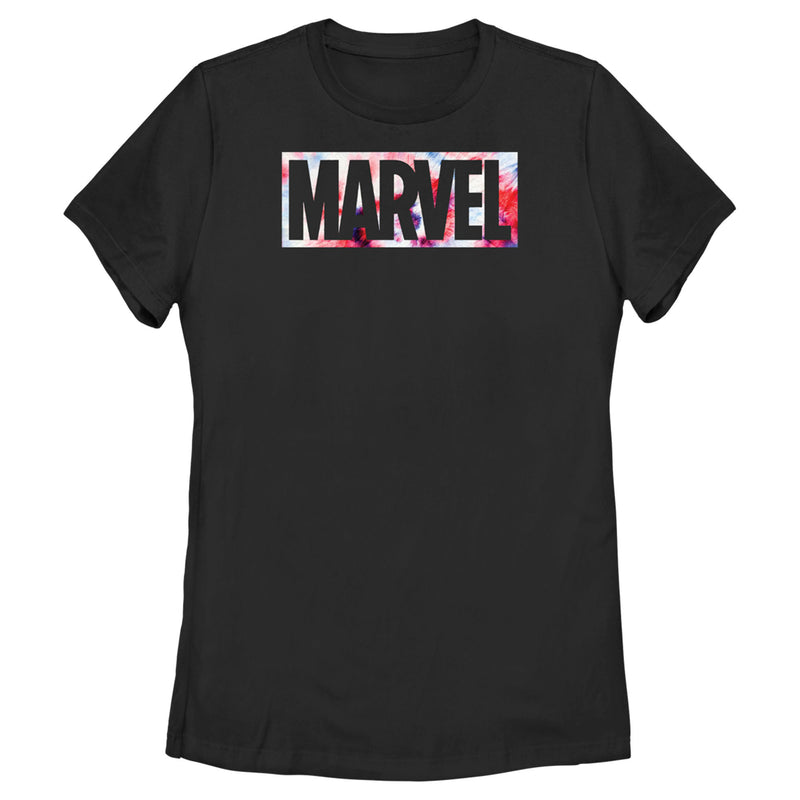 Women's Marvel Classic Patriotic Tie-Dye Logo T-Shirt