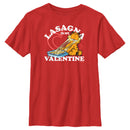 Boy's Garfield Lasagna is My Valentine T-Shirt