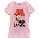 Girl's Garfield Odie is My Valentine T-Shirt