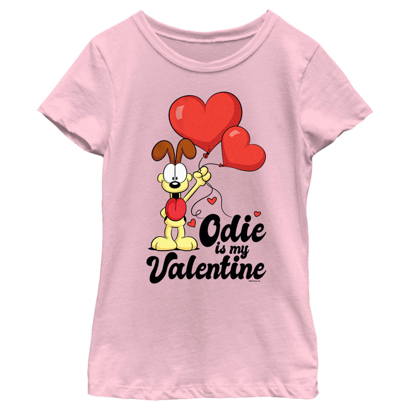 Girl's Garfield Odie is My Valentine T-Shirt