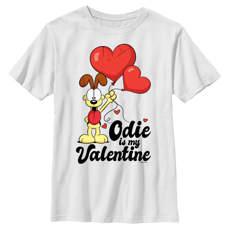 Boy's Garfield Odie is My Valentine T-Shirt