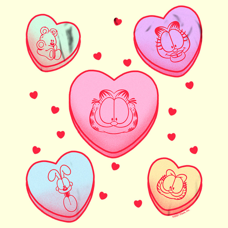 Men's Garfield Candy Hearts T-Shirt