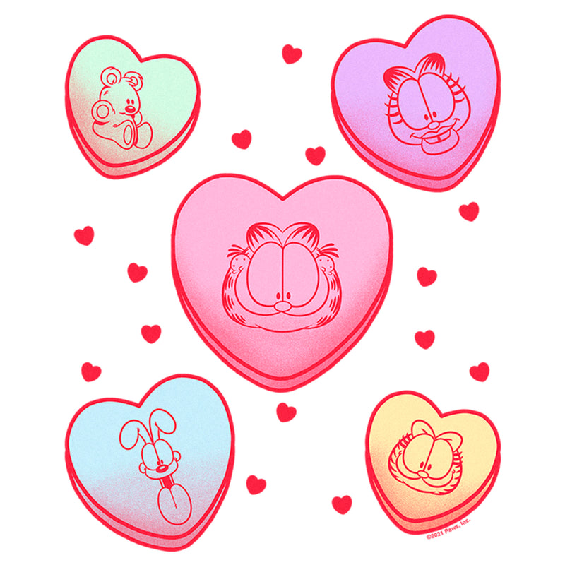 Women's Garfield Candy Hearts T-Shirt