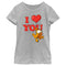 Girl's Garfield I Heart You T-Shirt