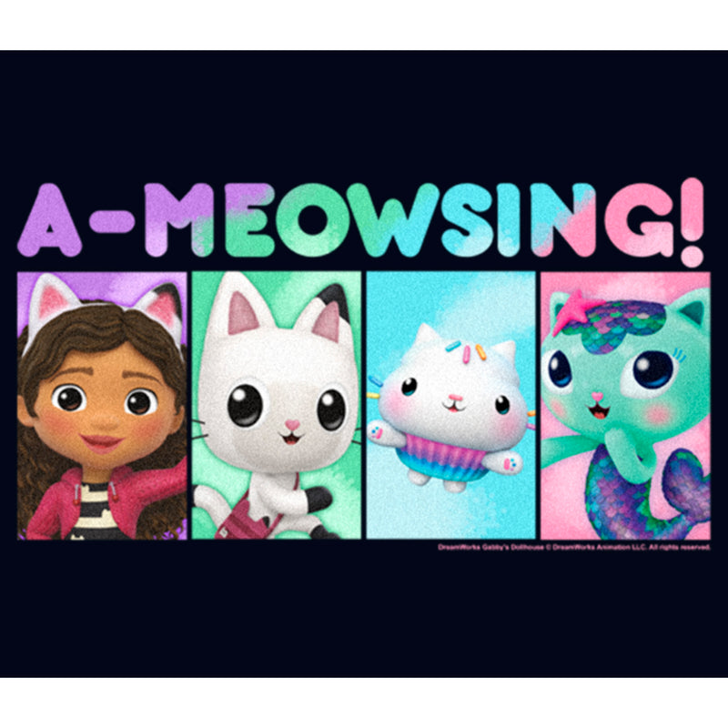 Girl's DreamWorks: Gabby's Dollhouse A-Meowsing Gabby and Friends T-Shirt