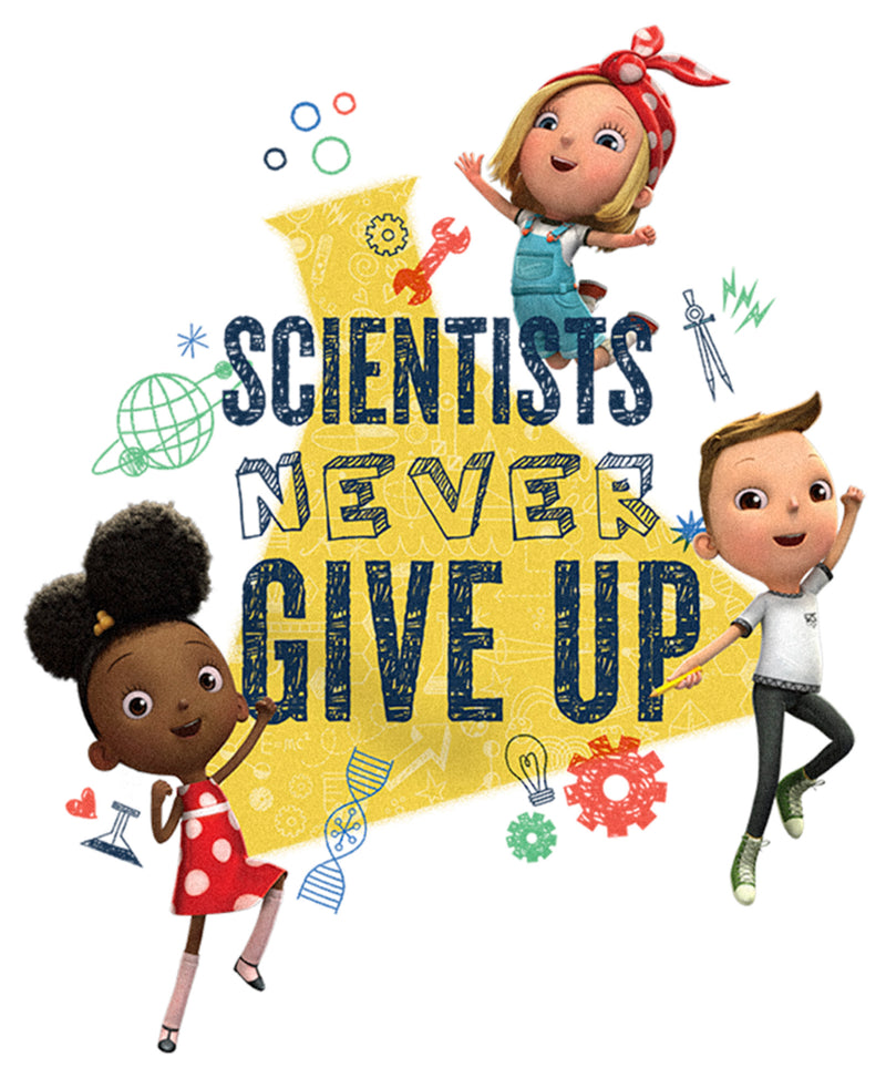 Girl's Ada Twist, Scientist Never Give Up T-Shirt