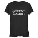 Junior's The Queen's Gambit Black Logo T-Shirt