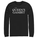 Men's The Queen's Gambit Black Logo Long Sleeve Shirt