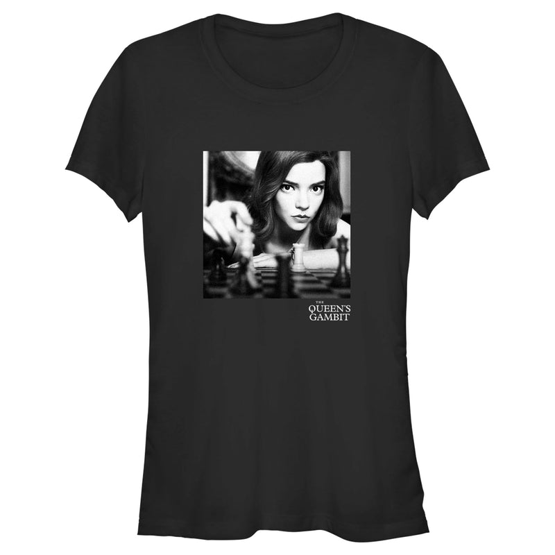 Junior's The Queen's Gambit Checkmate B&W T-Shirt