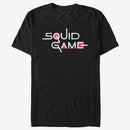 Men's Squid Game Distressed Logo Black T-Shirt