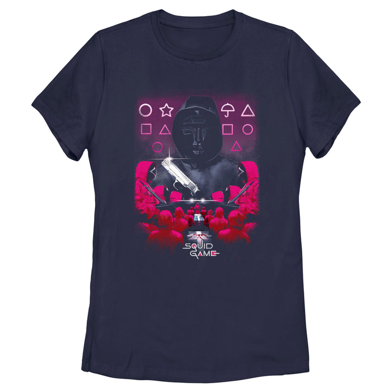 Women's Squid Game Front Man Icons T-Shirt